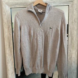 Grey Lacoste Half-Zip